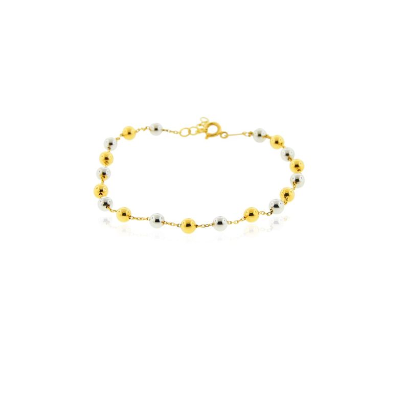 Pulsera de Oro 18kt Diseño Bicolor-0