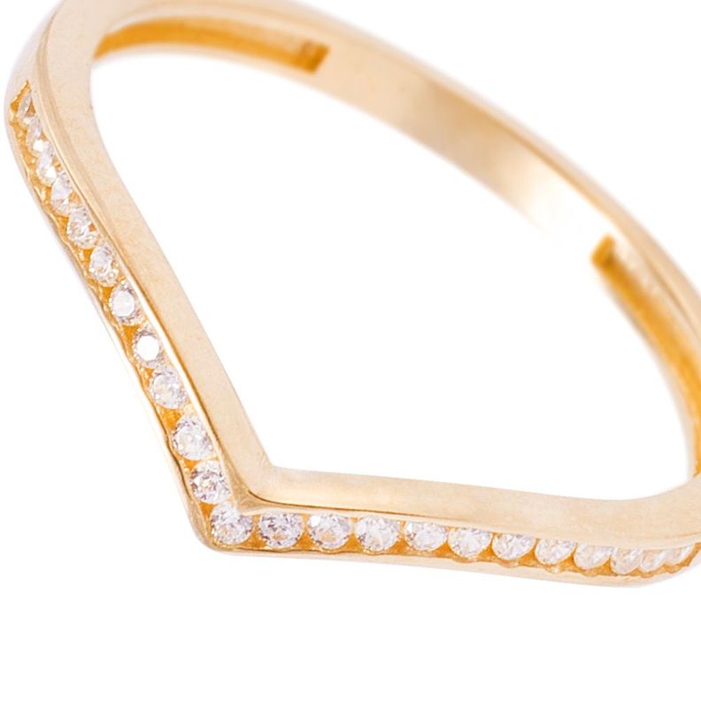 Anillo Compromiso de Oro 18Kt Cintillo Corona Circonitas-1
