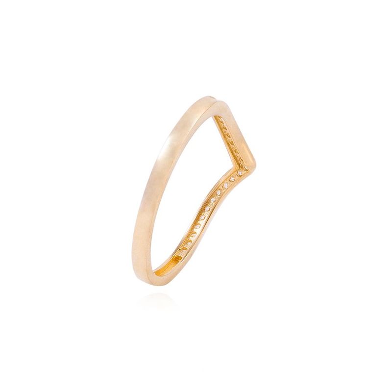 Anillo Compromiso de Oro 18Kt Cintillo Corona Circonitas-2