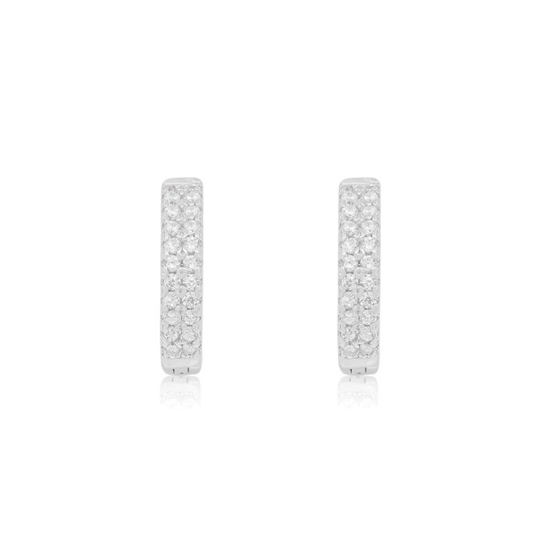 Aros de Plata Esterlina 925 Argollas Doble Riel Circones-2