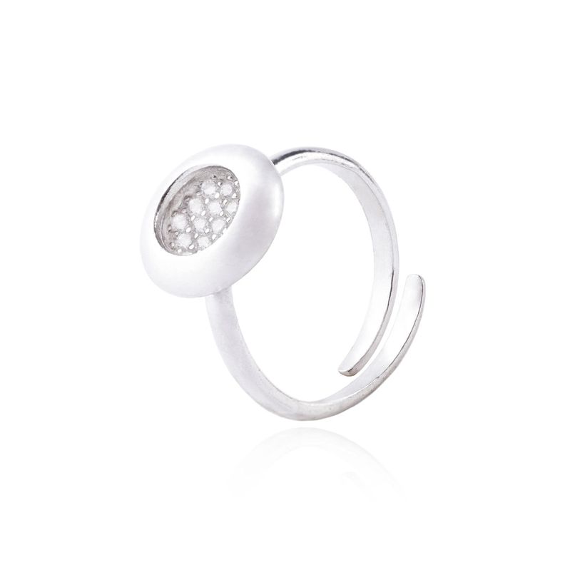 Anillo de Plata Esterlina 925 Bisel Circonita-0