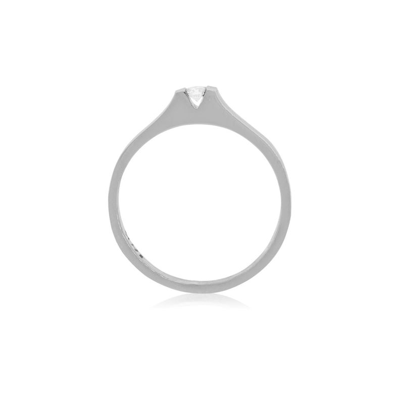 Anillo Compromiso Platino 950  Nantes 1x12ptos Diamante-1