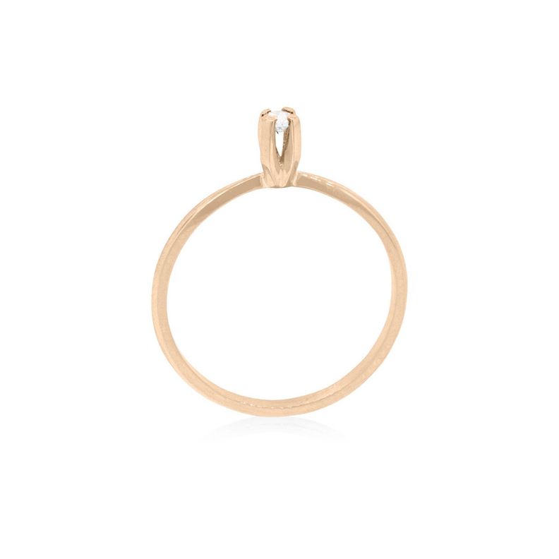 Anillo Compromiso Oro Rosado 18kt Niza Solitario de 14ptos-1