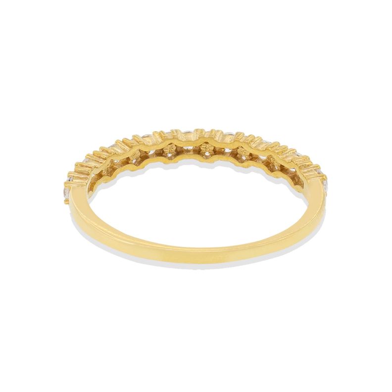 Anillo Compromiso de Oro 18Kt Dos Intercalado Circones-1