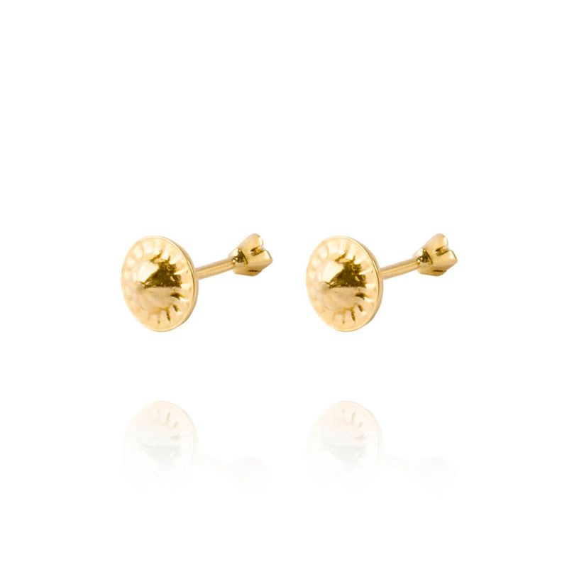 Aros de Oro 18kt Piedra de Circon-2