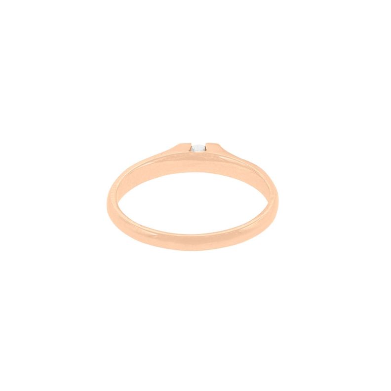 Anillo Compromiso Oro Rosado 18kt  Milán 1x12ptos Diamante-3