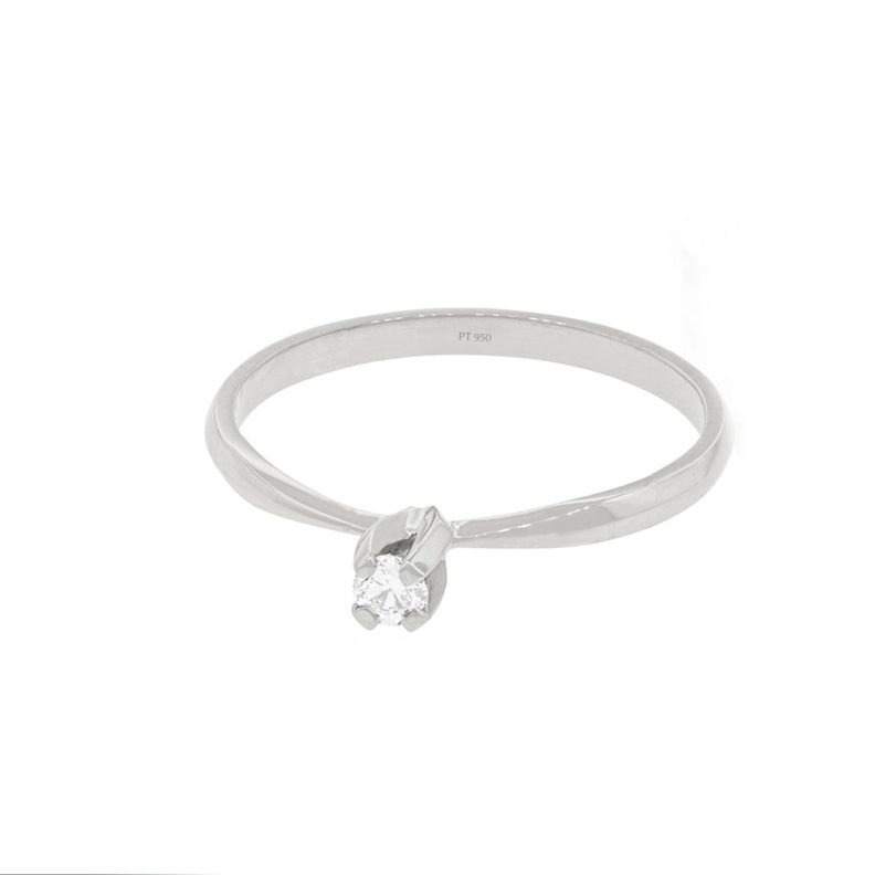 Anillo Compromiso Platino Niza Solitario de 6ptos-2