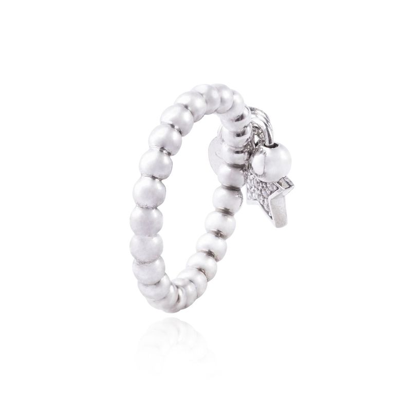 Anillo de Plata Esterlina 925 Colgantes de Estrellas-2