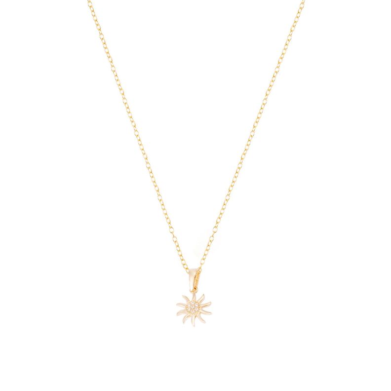 Collar de Oro de 18kt Circonitas Sol-2