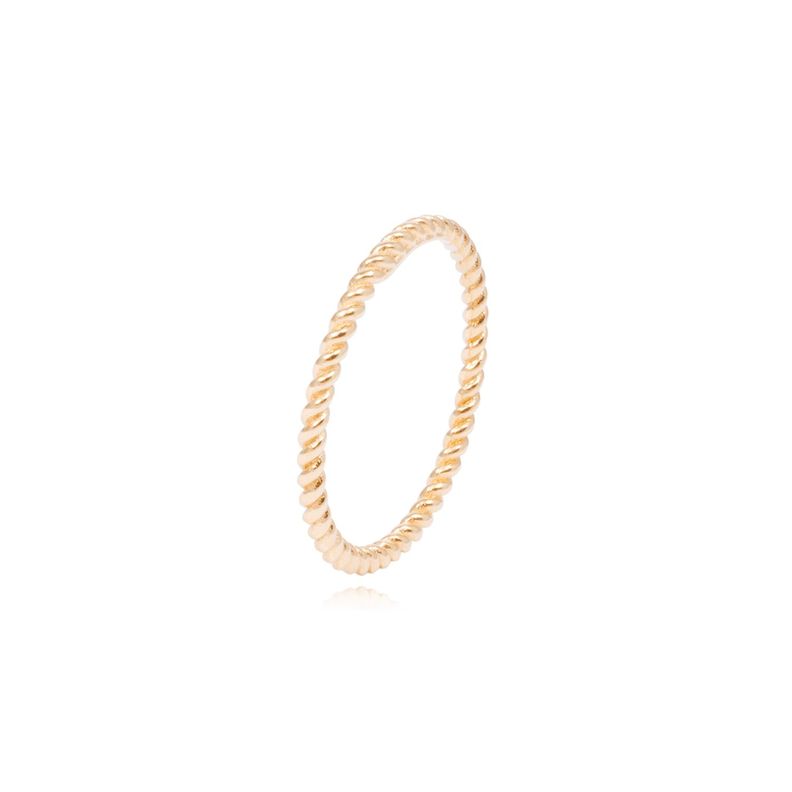 Anillo Oro Amarillo 18kt Trenzado Clásico-0