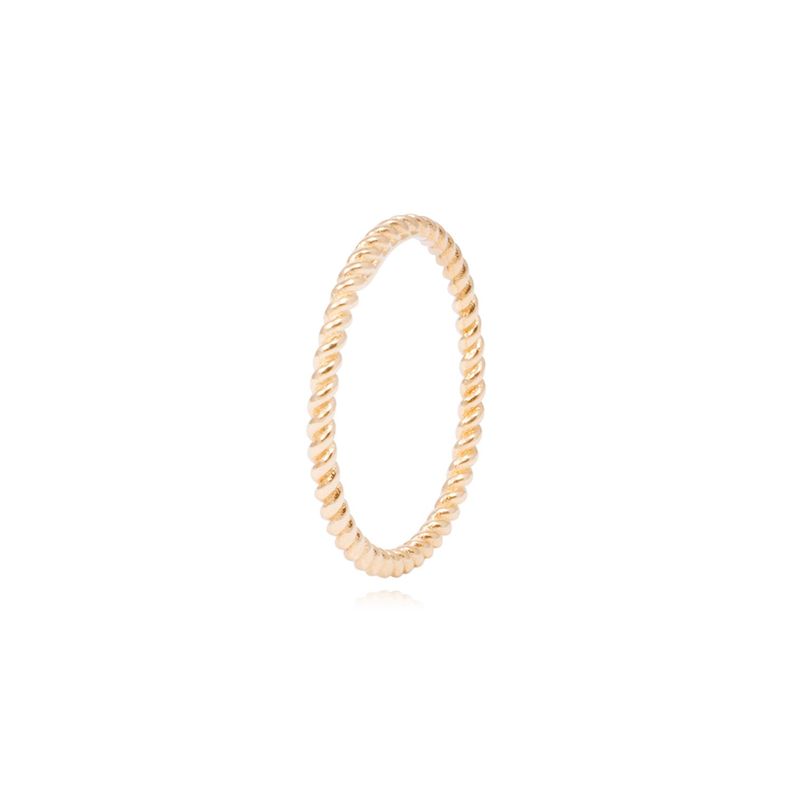Anillo Oro Amarillo 18kt Trenzado Clásico-2
