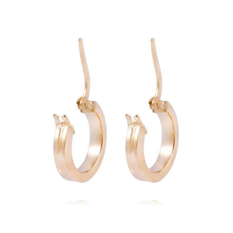 Aros de Oro 18kt Argolla 14 MM-2