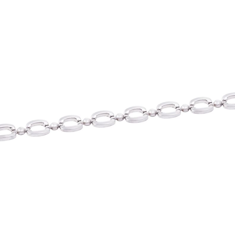 Pulsera de Plata Esterlina 925 Eslabones Geometricos-0