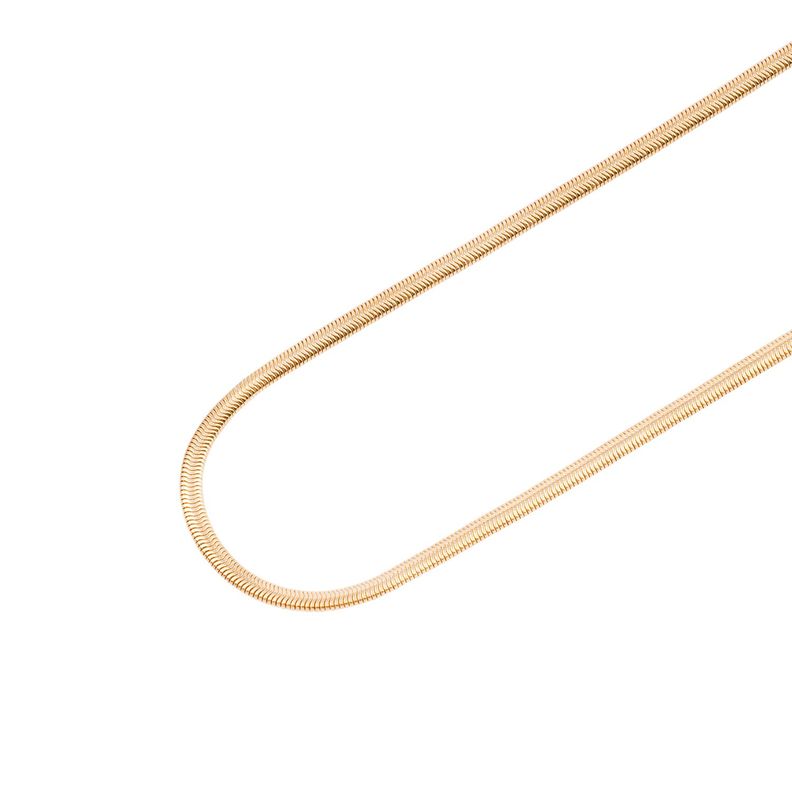 Collar de Plata Esterlina 925 Rígido Bañado en Oro 14kt-1