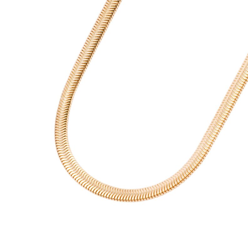 Collar de Plata Esterlina 925 Rígido Bañado en Oro 14kt-2