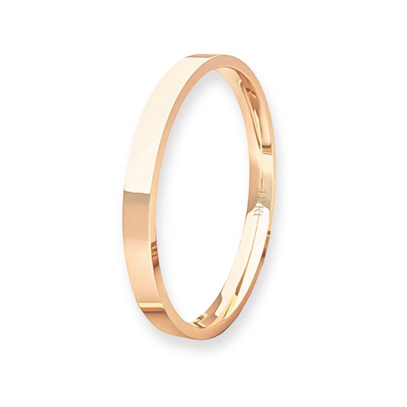 Argolla Matrimonio de Oro Miel 18kt Tubo ErgoFit Siena de 2,0mm-0