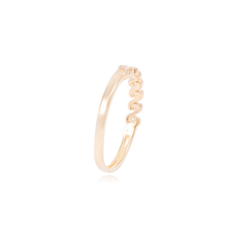 Anillo Compromiso de Oro de 18kt espiral con circonitas-2