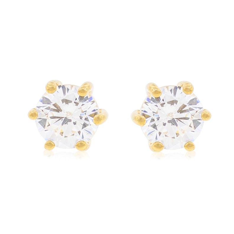 Aros de Oro 18kt Circon con 6 Grifas-0