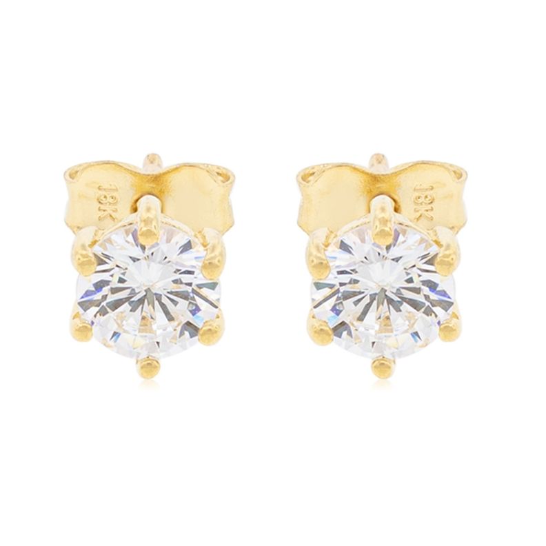 Aros de Oro 18kt Circon con 6 Grifas-1