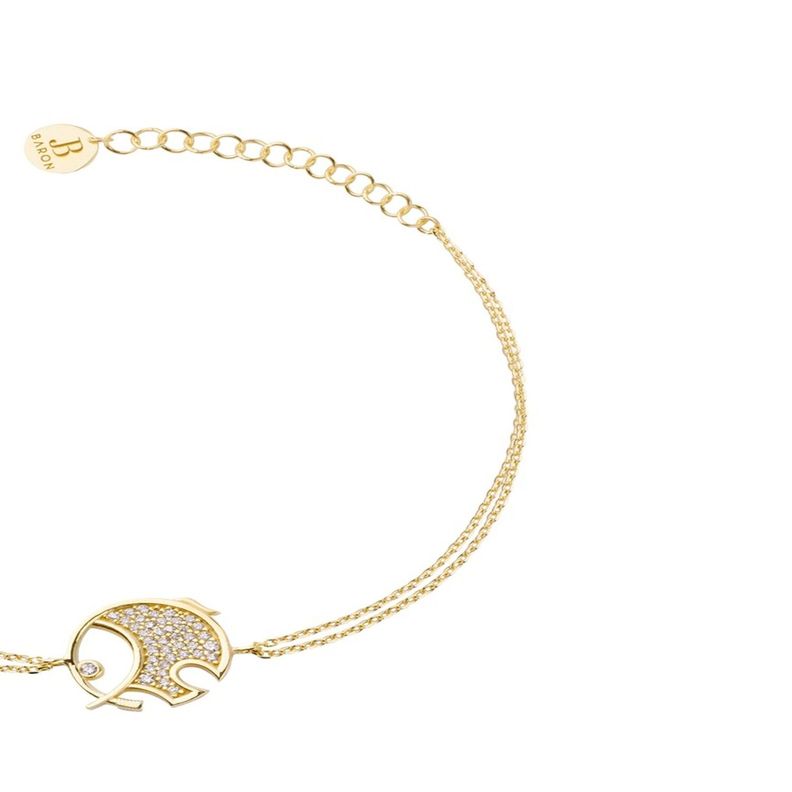 Pulsera Plata Esterlina 925 Revestido en Oro 18kt  Elefante-2