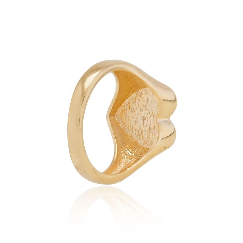 Anillo de Oro 18kt Corazón Sello-2