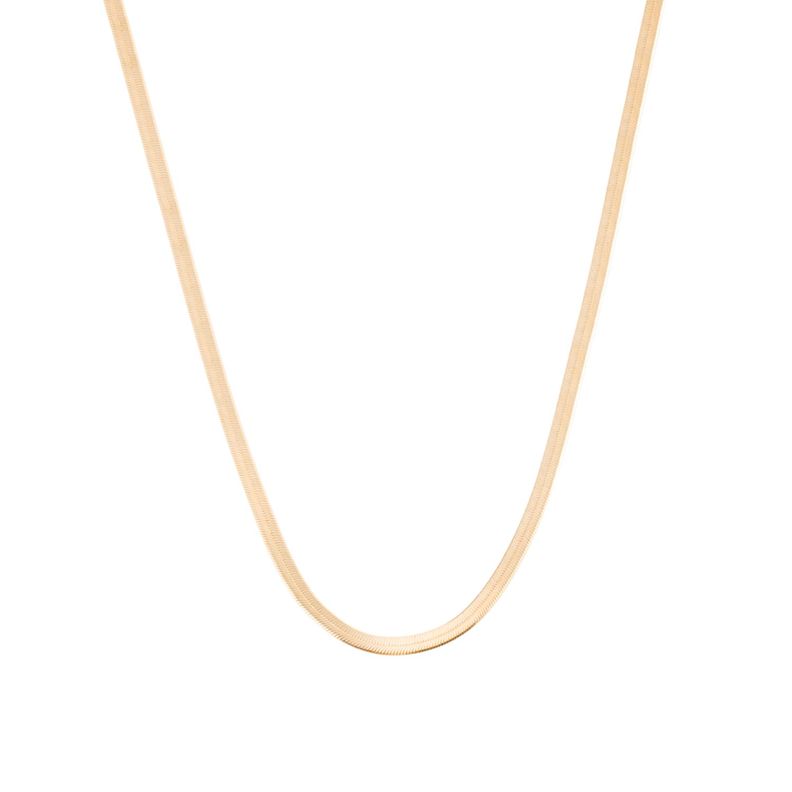 Collar de Plata Esterlina 925 Cinta mediana Bañado en Oro 14kt-0