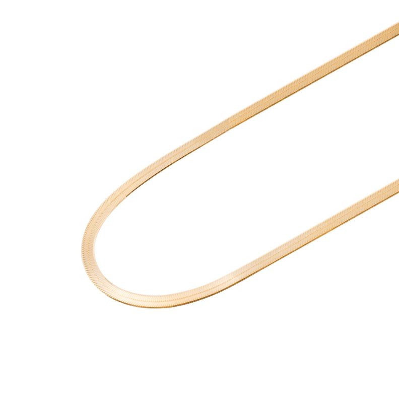 Collar de Plata Esterlina 925 Cinta mediana Bañado en Oro 14kt-1