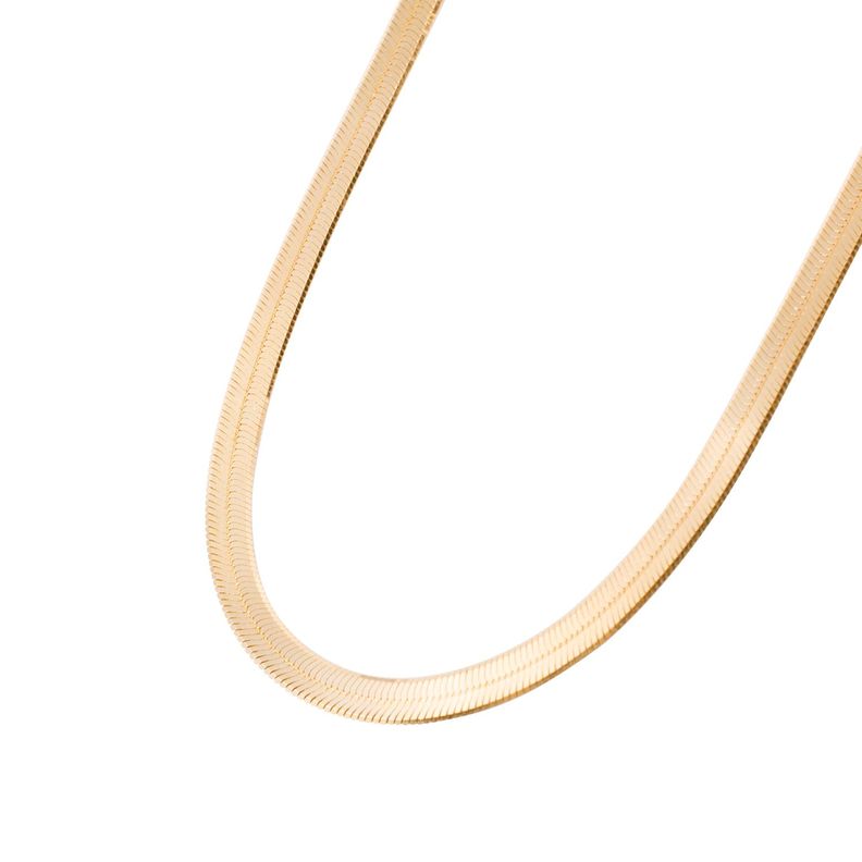Collar de Plata Esterlina 925 Cinta mediana Bañado en Oro 14kt-2