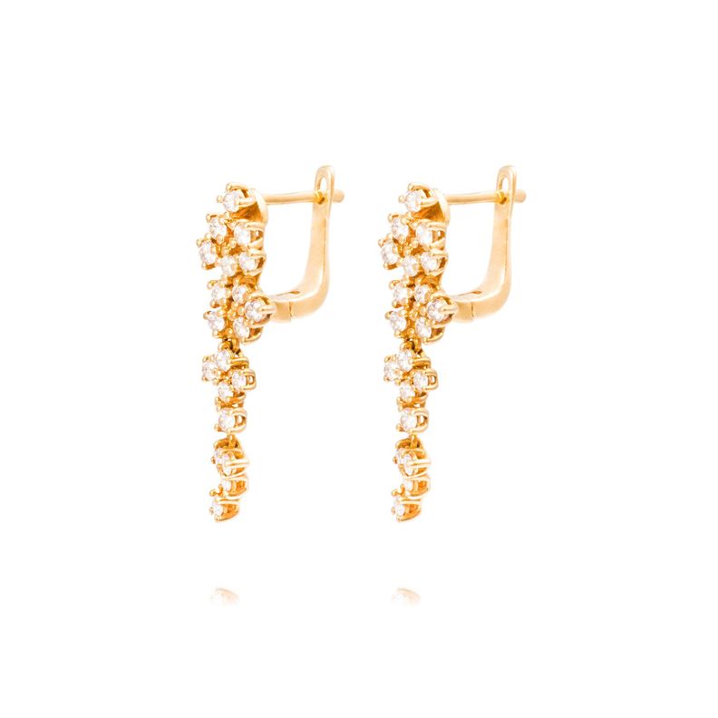 Aros Oro Amarillo 18kt Diamantes 90 Pts-0