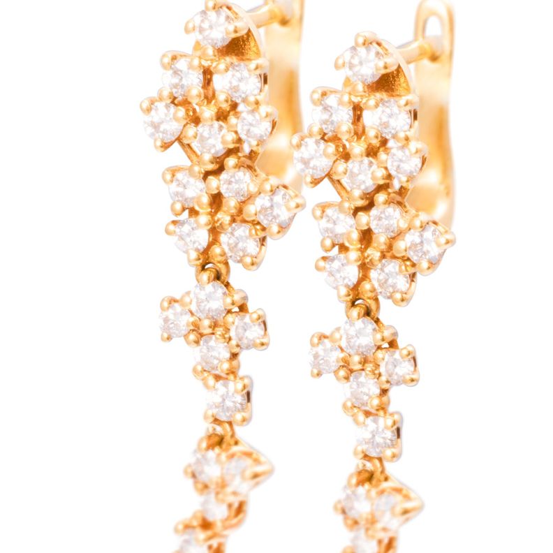 Aros Oro Amarillo 18kt Diamantes 90 Pts-1
