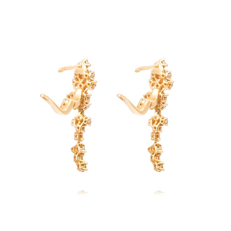 Aros Oro Amarillo 18kt Diamantes 90 Pts-2