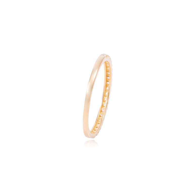 Anillo Compromiso de Oro de 18kt medio cintillo tradicional-2