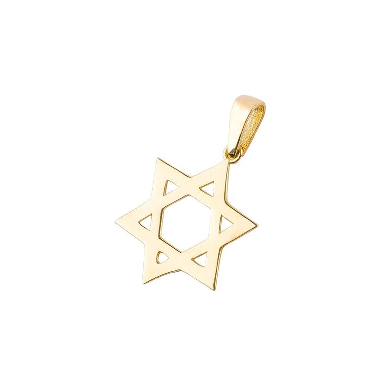 Collar de Oro 18kt Estrella de David-1
