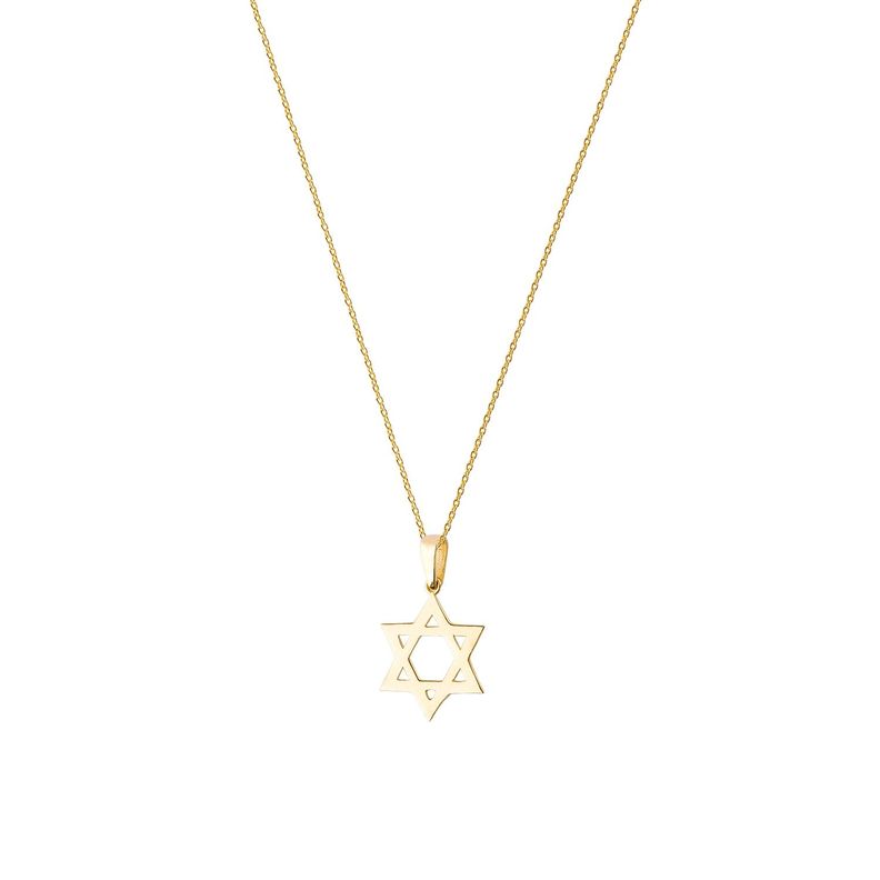 Collar de Oro 18kt Estrella de David-2