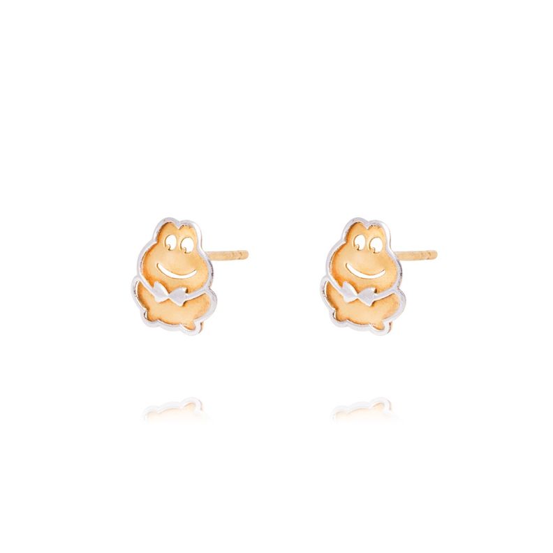 Aros Oro Bicolor 18kt Sapitos-0