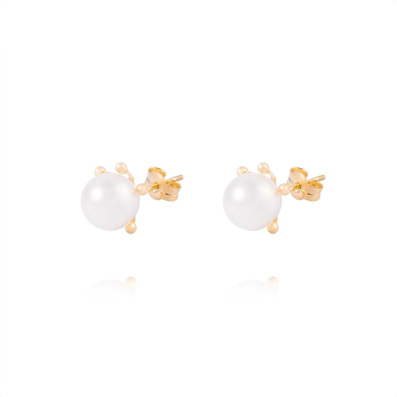 Aros de Oro 18kt PC Perla de 7,0mm-0