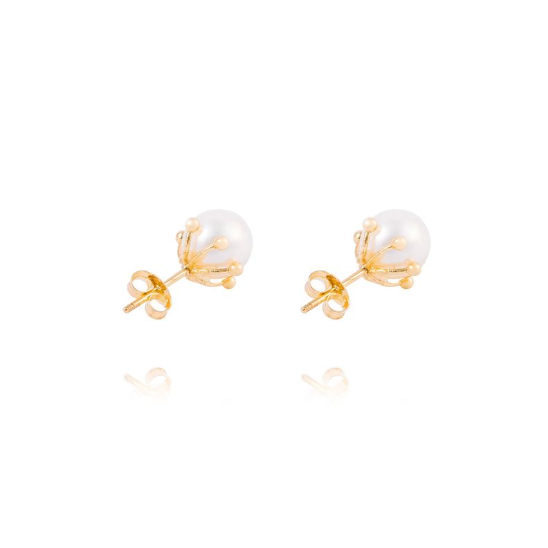 Aros de Oro 18kt PC Perla de 7,0mm-2