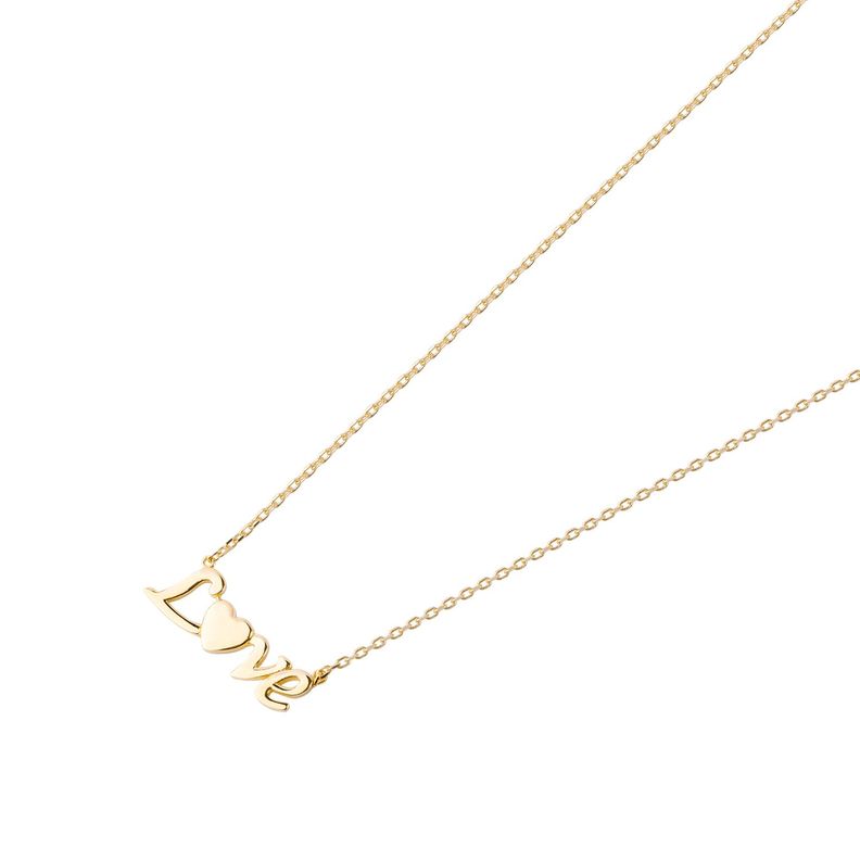 Collar Oro Amarillo 18kt Modelo Love-0