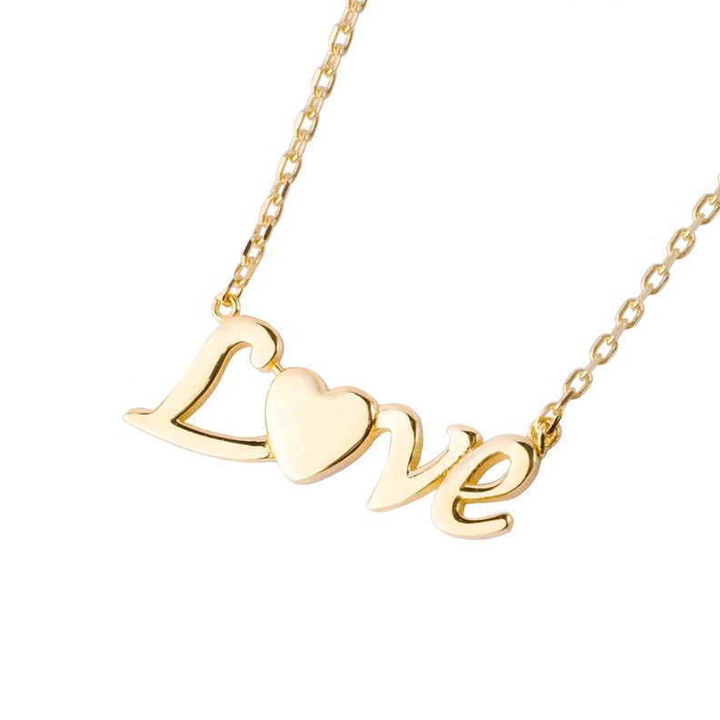 Collar Oro Amarillo 18kt Modelo Love-1