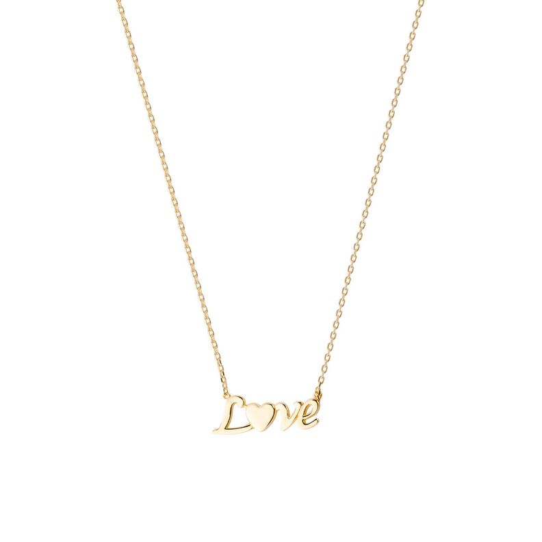 Collar Oro Amarillo 18kt Modelo Love-2