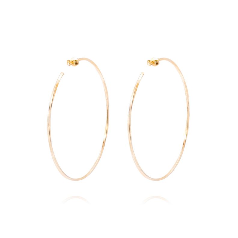 Aros de Plata Esterlina 925 Argollas Espiral Grandes Revestido en Oro 18kt-2