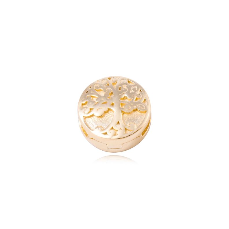 Dije de Plata broche Árbol de la vida Revestido en Oro 18kt-0