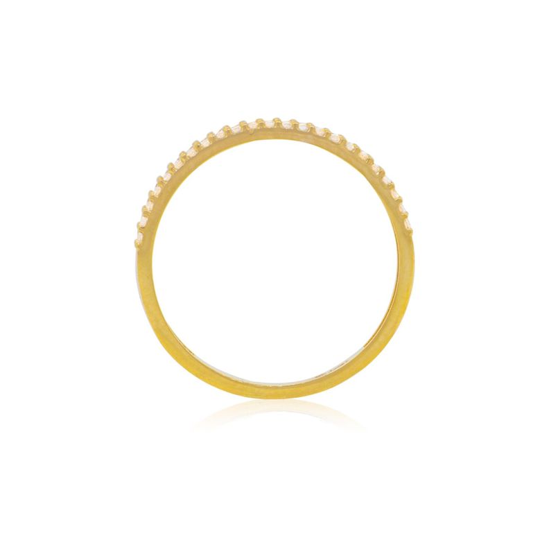 Anillo Compromiso de Oro 18Kt Centro Calado Circonita-1