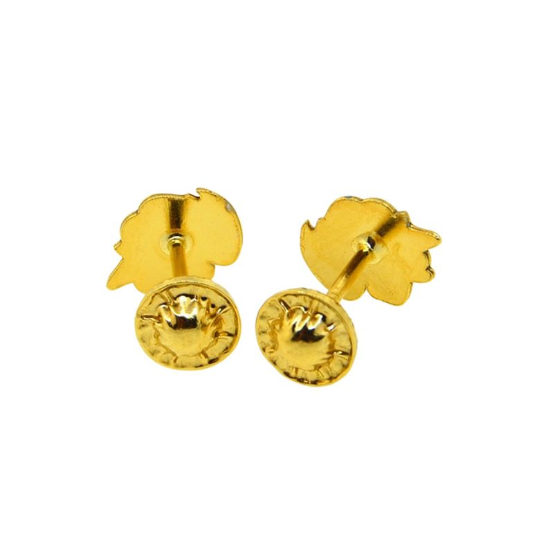 Aros de Oro 18kt Unicornio Esmaltado-2