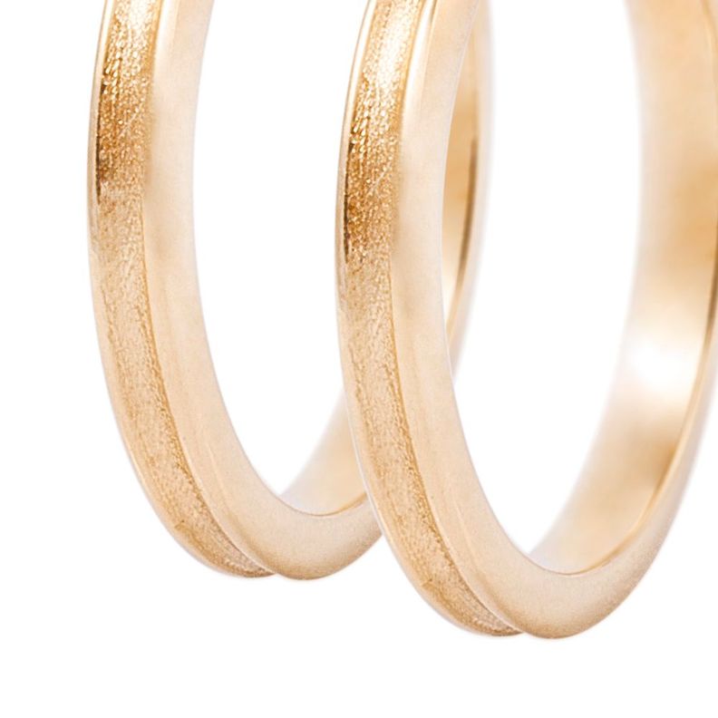 Aros de Oro 18kt Argolla Biseladas-1