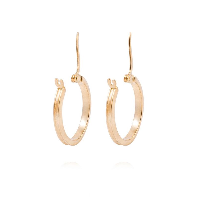 Aros de Oro 18kt Argolla Biseladas-2