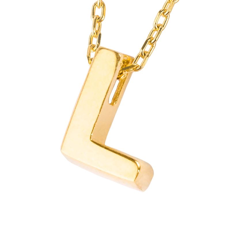 Collar de Oro 18kt Letra L-2