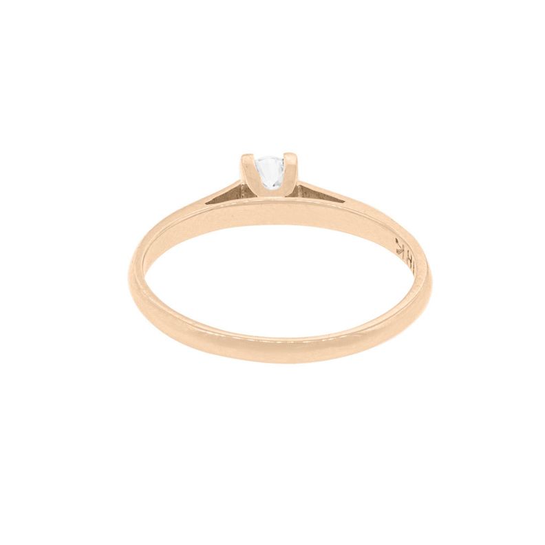 Anillo Compromiso Oro Rosado 18kt  Nápoles 1x12ptos Diamante-3