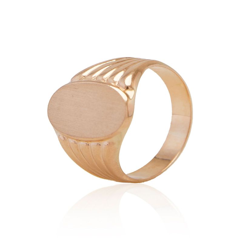 Anillo de Oro 18kt Sello Ovalado-1