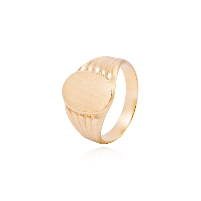 Anillo de Oro 18kt Sello Ovalado-2
